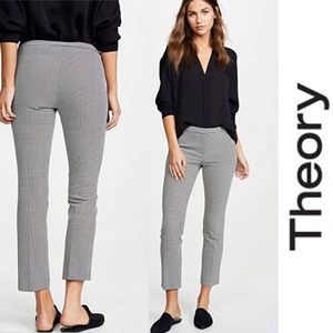 Theory NWT Classic Skinny Houndstooth Pants, 0